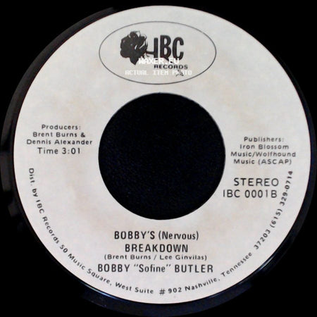 Bobby "Sofine" Butler - Cheaper Crude Or No More Food / Bobby's (Nervous) Breakdown side B