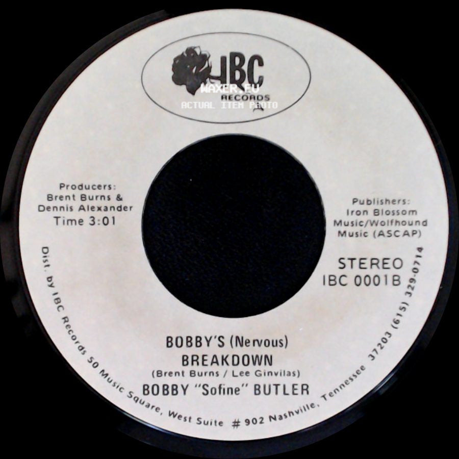 Bobby "Sofine" Butler - Cheaper Crude Or No More Food / Bobby's (Nervous) Breakdown side B