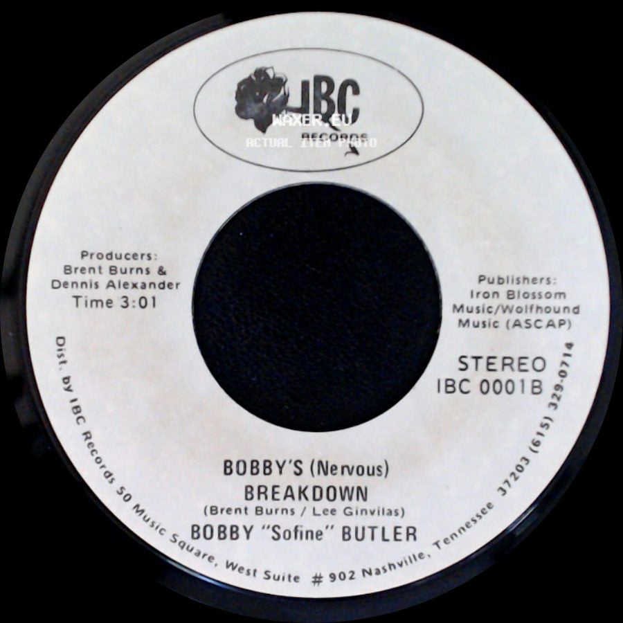 Bobby "Sofine" Butler - Cheaper Crude Or No More Food / Bobby's (Nervous) Breakdown side B