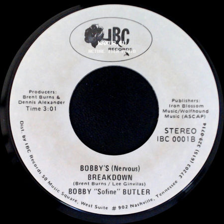 Bobby "Sofine" Butler - Cheaper Crude Or No More Food / Bobby's (Nervous) Breakdown side B
