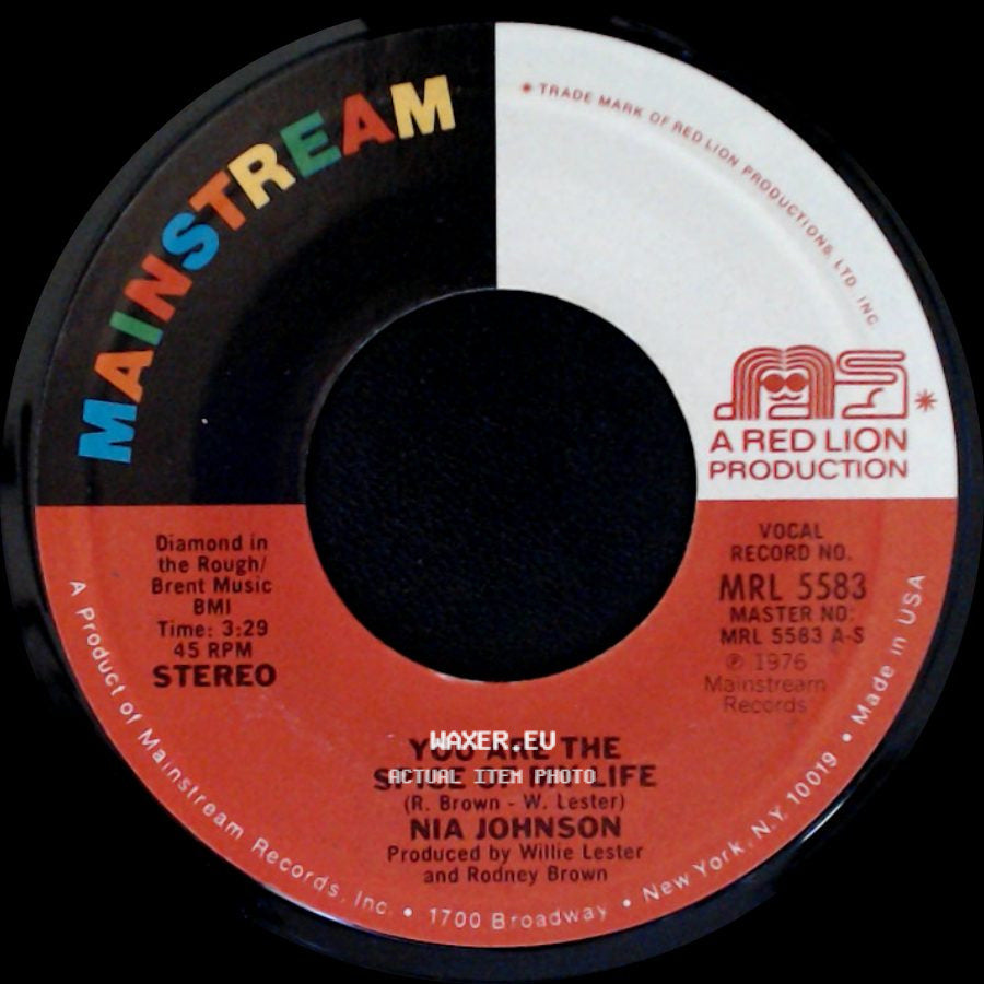 Nia Johnson - You Are The Spice Of My Life / Plain Out Of Luck side A