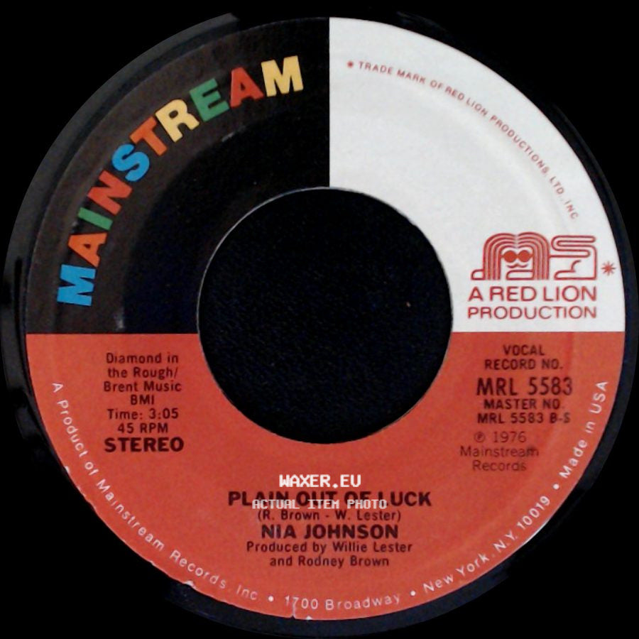 Nia Johnson - You Are The Spice Of My Life / Plain Out Of Luck side B