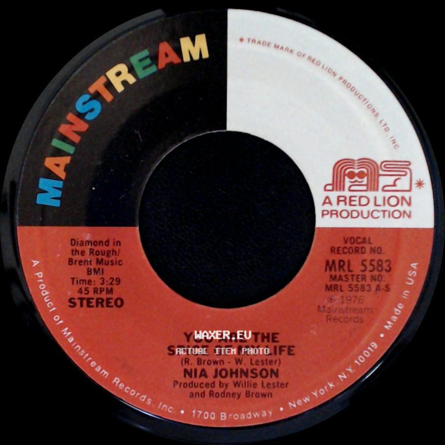 Nia Johnson - You Are The Spice Of My Life / Plain Out Of Luck side A