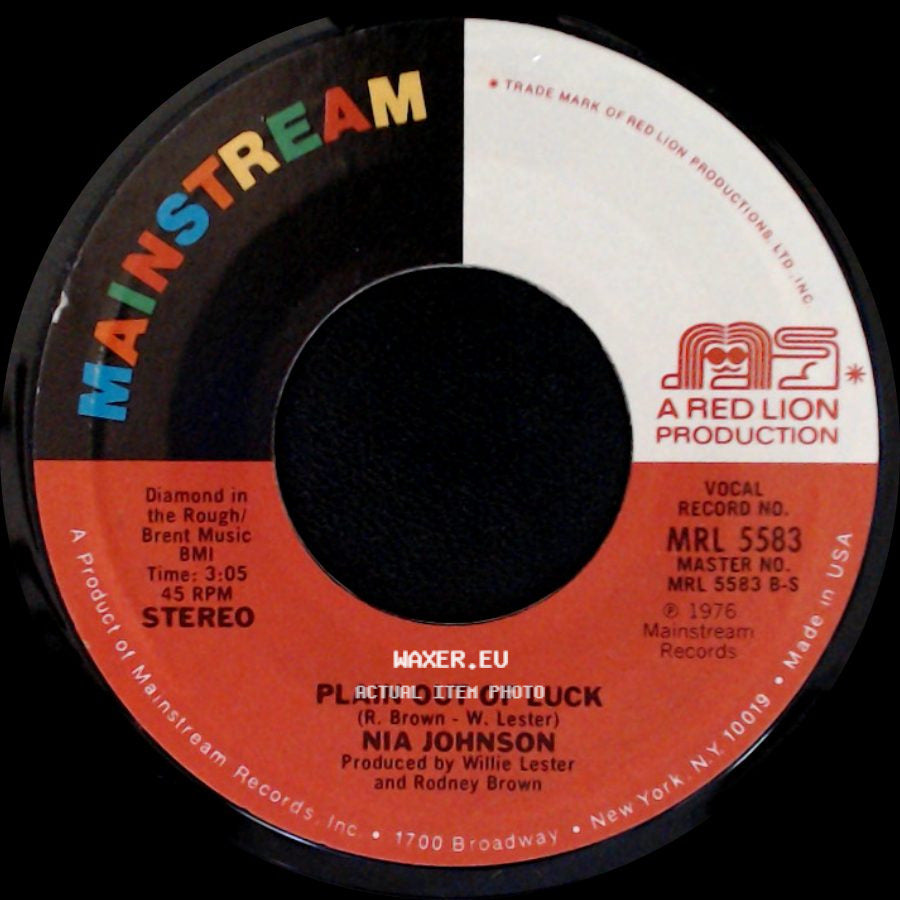 Nia Johnson - You Are The Spice Of My Life / Plain Out Of Luck side B