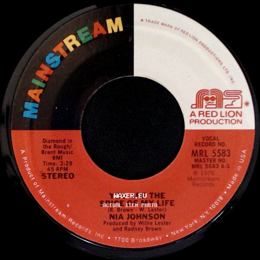Nia Johnson - You Are The Spice Of My Life / Plain Out Of Luck side A