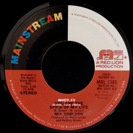 Nia Johnson - You Are The Spice Of My Life / Plain Out Of Luck side A