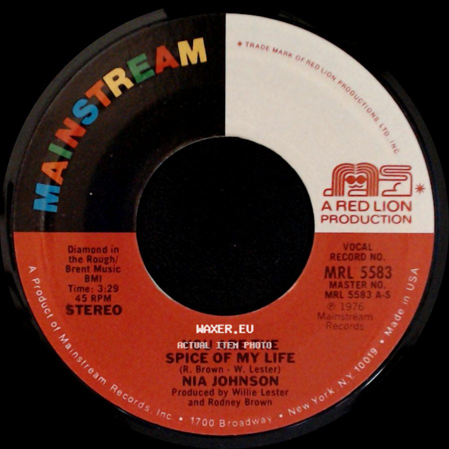 Nia Johnson - You Are The Spice Of My Life / Plain Out Of Luck side A