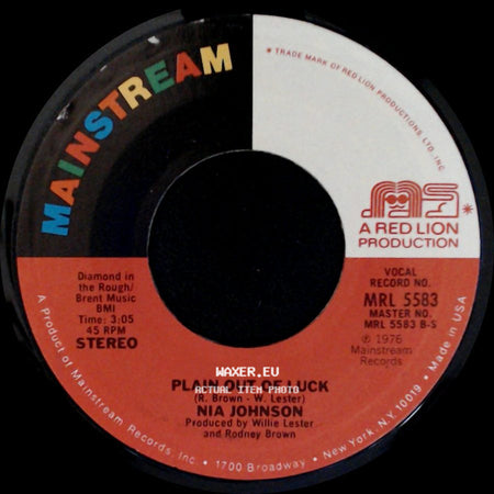 Nia Johnson - You Are The Spice Of My Life / Plain Out Of Luck side B