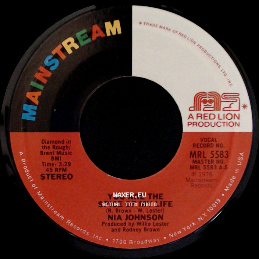 Nia Johnson - You Are The Spice Of My Life / Plain Out Of Luck side A
