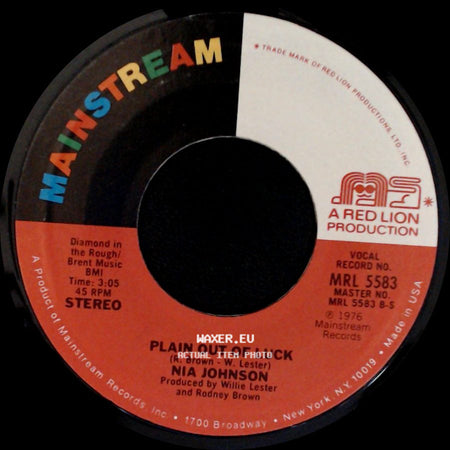 Nia Johnson - You Are The Spice Of My Life / Plain Out Of Luck side B