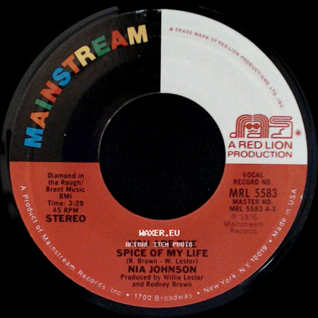 Nia Johnson - You Are The Spice Of My Life / Plain Out Of Luck side A