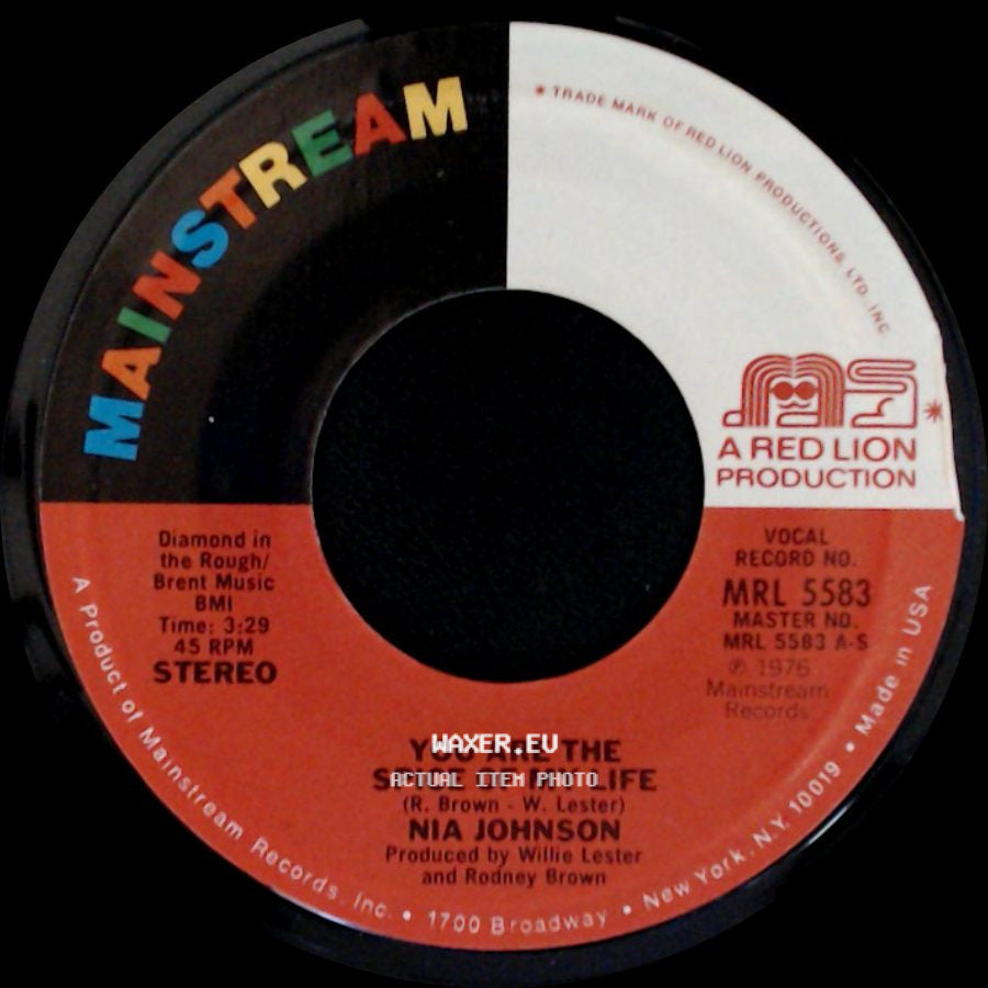 Nia Johnson - You Are The Spice Of My Life / Plain Out Of Luck side A