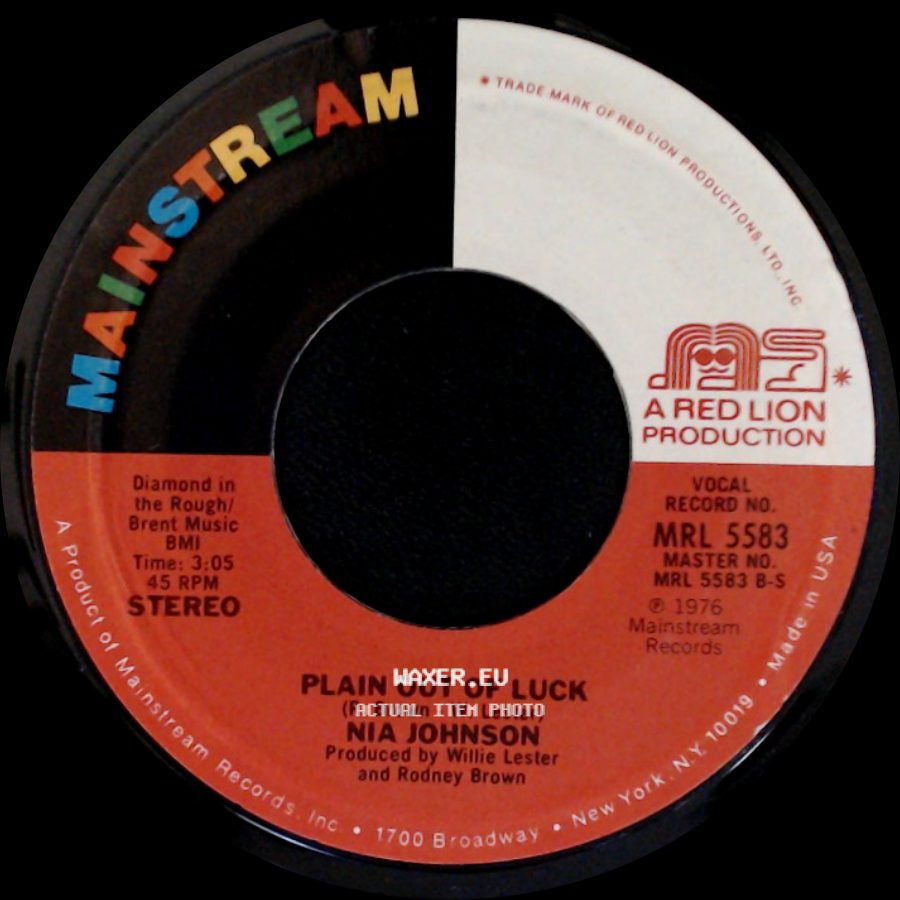 Nia Johnson - You Are The Spice Of My Life / Plain Out Of Luck side B