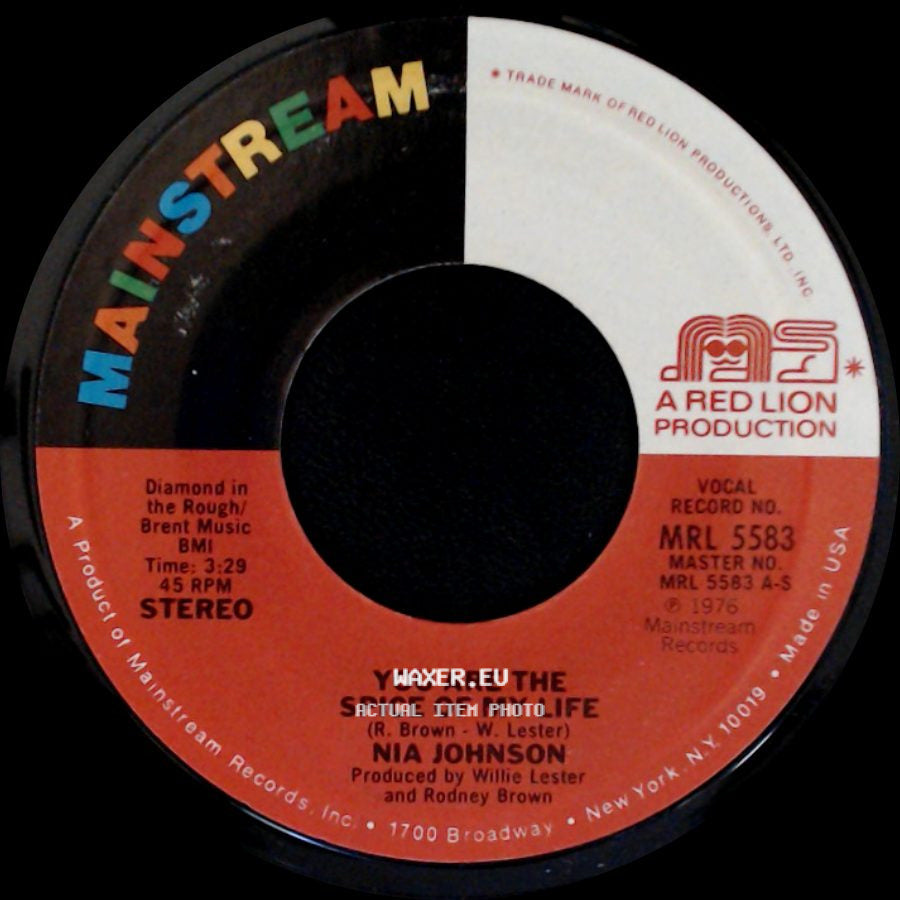 Nia Johnson - You Are The Spice Of My Life / Plain Out Of Luck side A