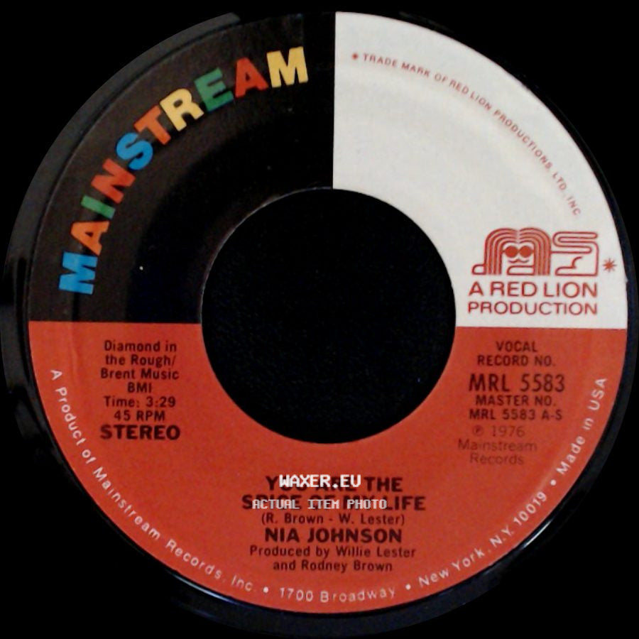 Nia Johnson - You Are The Spice Of My Life / Plain Out Of Luck side A