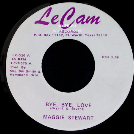 Maggie Stewart - Black Velvet / Bye, Bye, Love side B