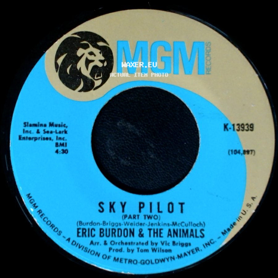 Eric Burdon & The Animals - Sky Pilot (Part Two) / Sky Pilot (Part One) side A