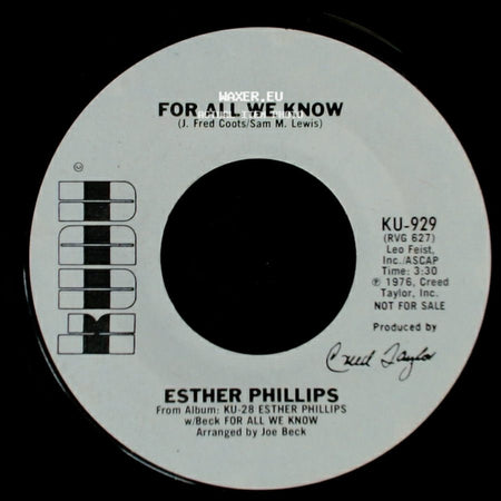 Esther Phillips - For All We Know / For All We Know side A
