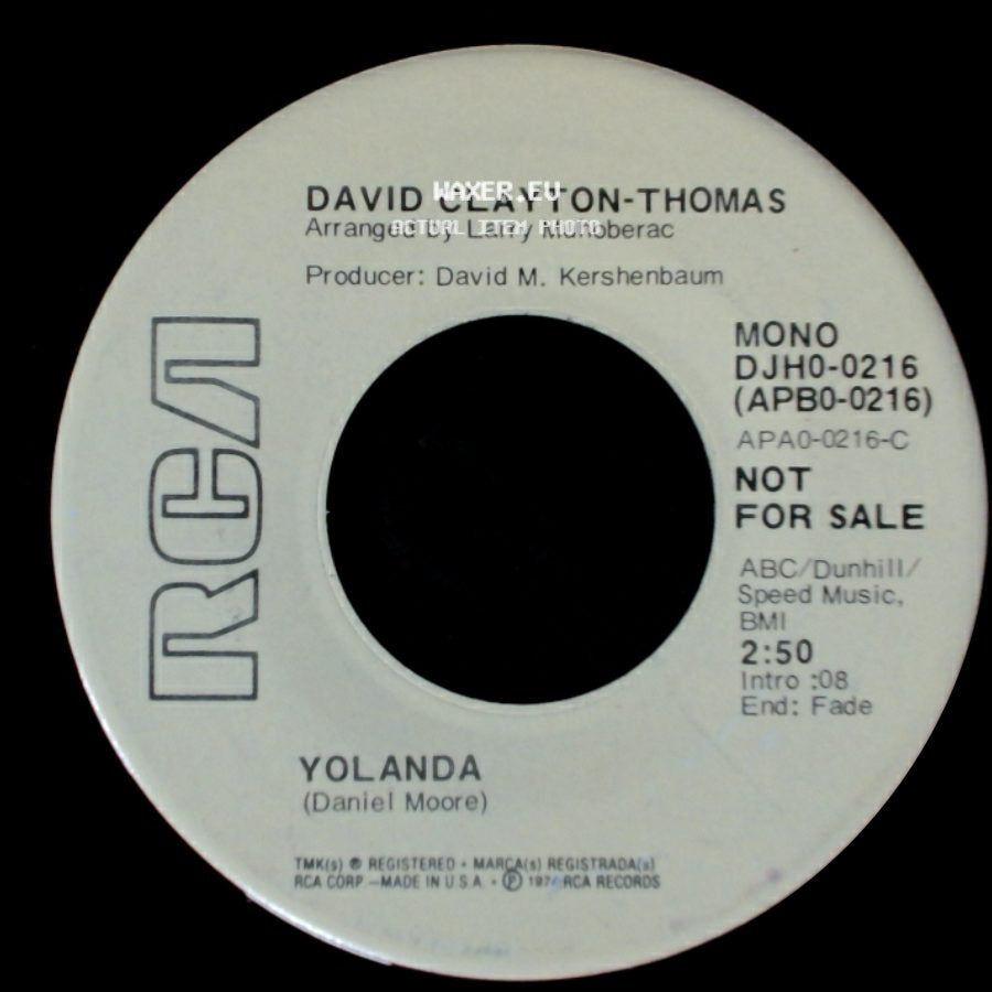 David Clayton-Thomas - Yolanda / Yolanda side A