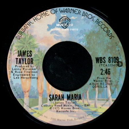 James Taylor - Sarah Maria / How Sweet It Is (To Be Loved By You) side A