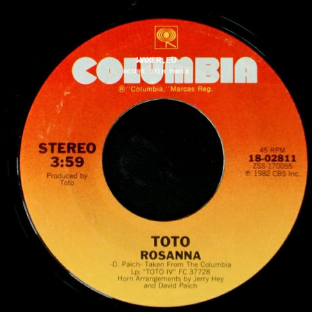 Toto - It's A Feeling / Rosanna side B