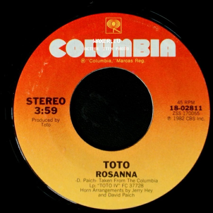 Toto - It's A Feeling / Rosanna side B