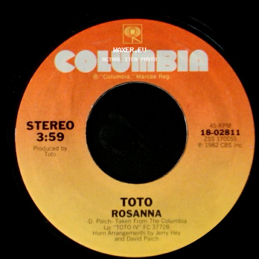 Toto - Rosanna / It's A Feeling side A