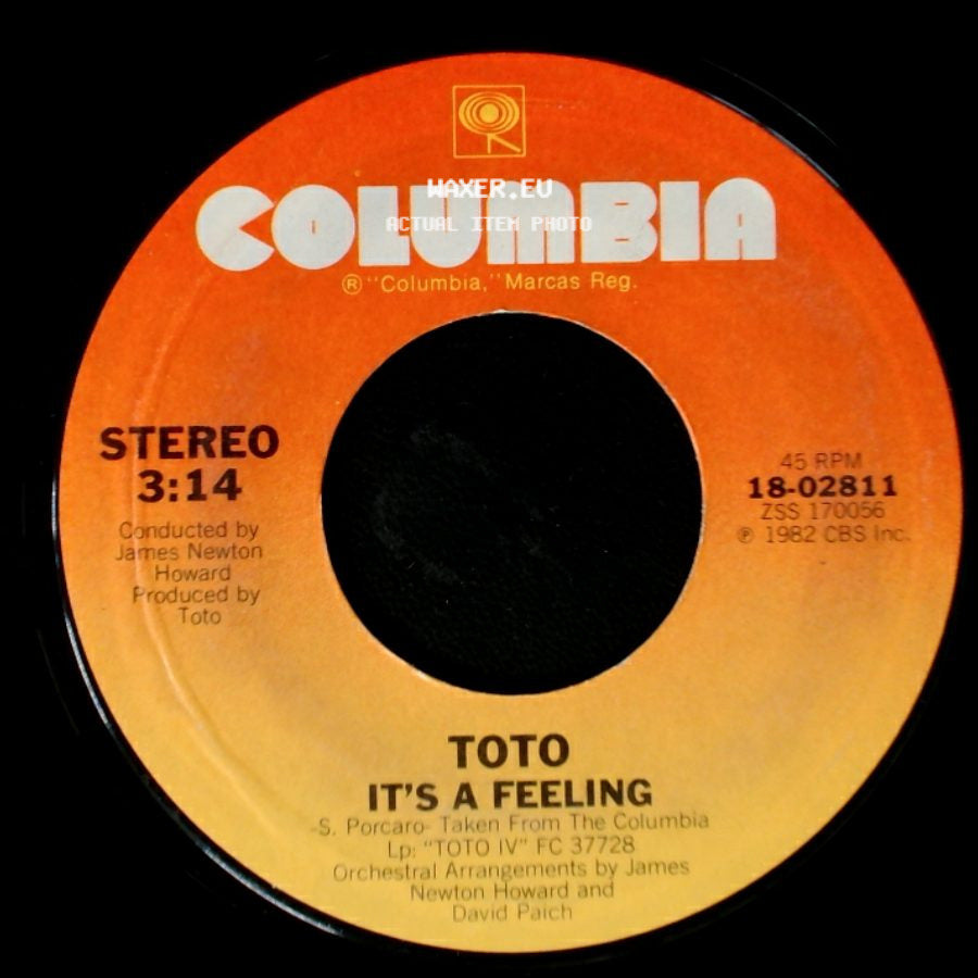 Toto - Rosanna / It's A Feeling side B