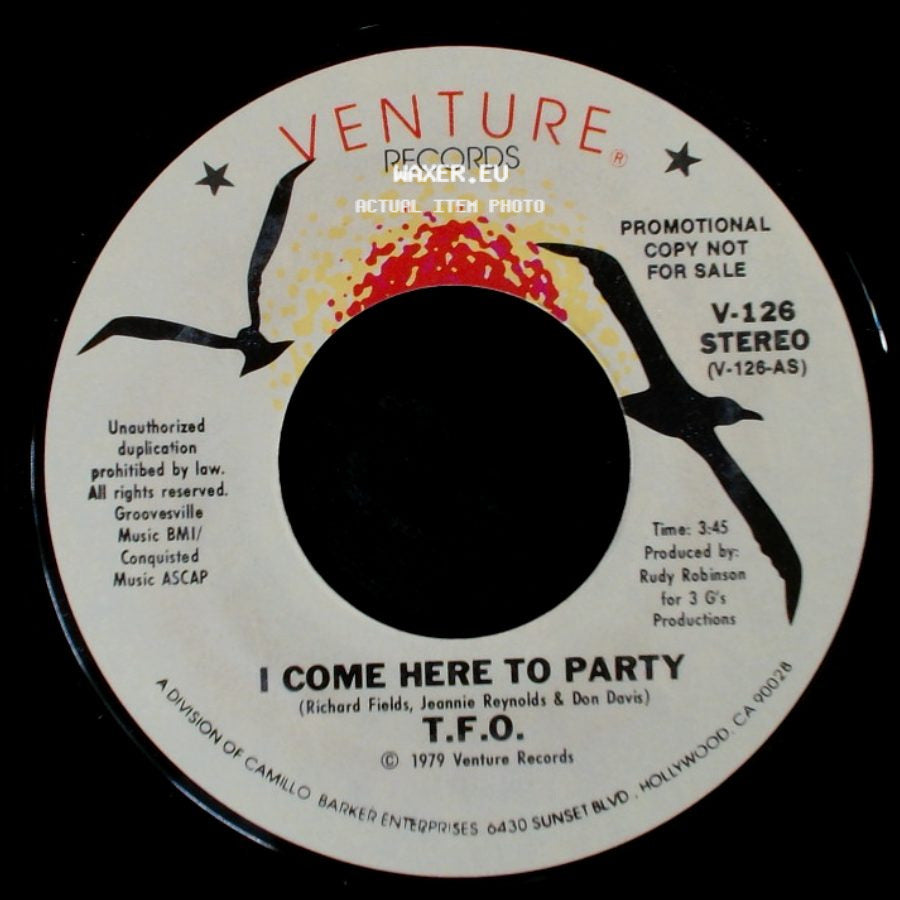 T.F.O. - I Come Here To Party / I Come Here To Party side B