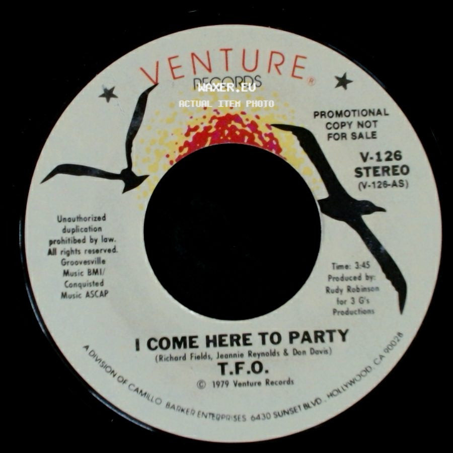 T.F.O. - I Come Here To Party / I Come Here To Party side A