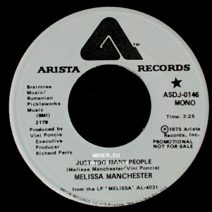 Melissa Manchester - Just Too Many People / Just Too Many People side B