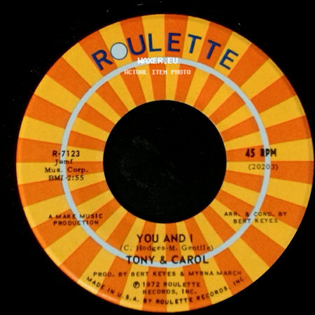 Tony & Carol - You And I / I Do Take You side A