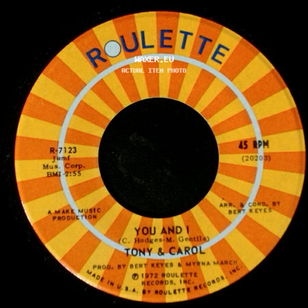 Tony & Carol - You And I / I Do Take You side A