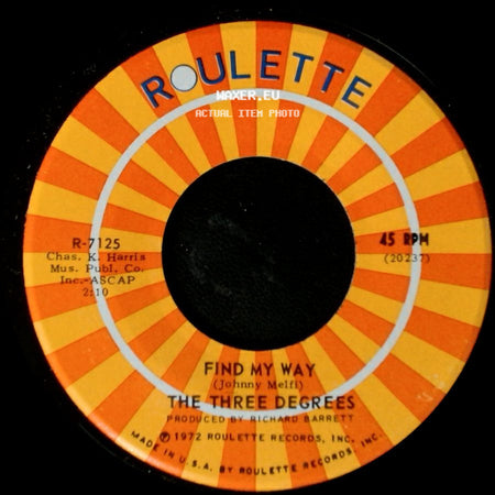 The Three Degrees - I Wanna Be Your Baby / Find My Way side B