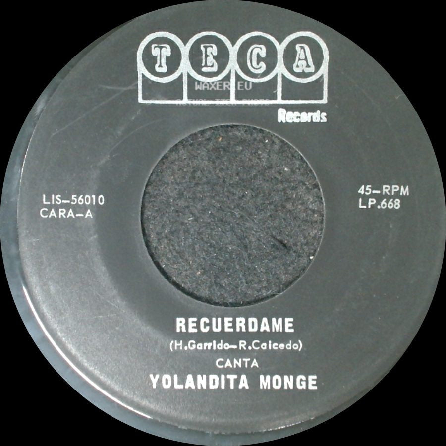 Yolandita Monge - Tu No Crees Mas. / Recuerdame side B