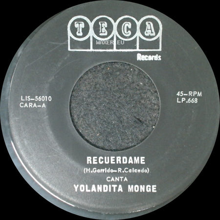 Yolandita Monge - Tu No Crees Mas. / Recuerdame side B