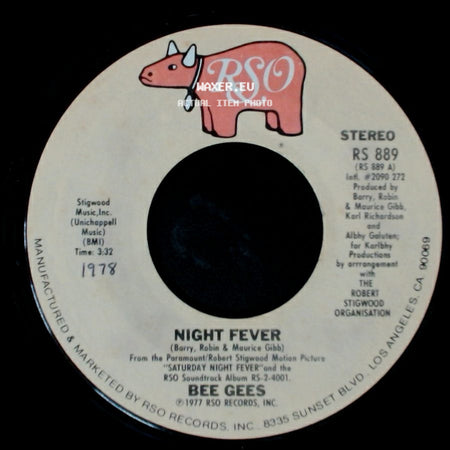 Bee Gees - Down The Road / Night Fever side B