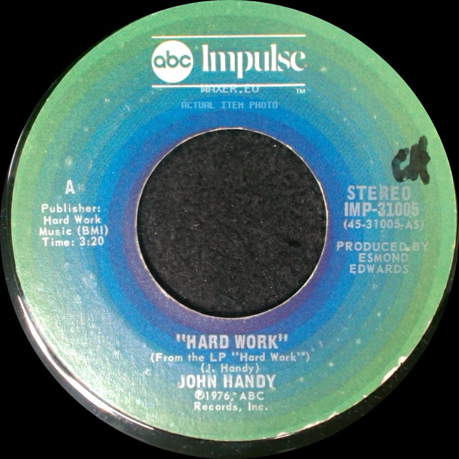 John Handy - Young Enough To Dream / Hard Work side B