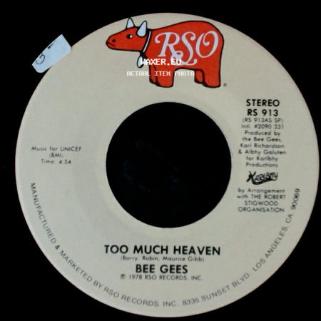 Bee Gees - Rest Your Love On Me / Too Much Heaven side B