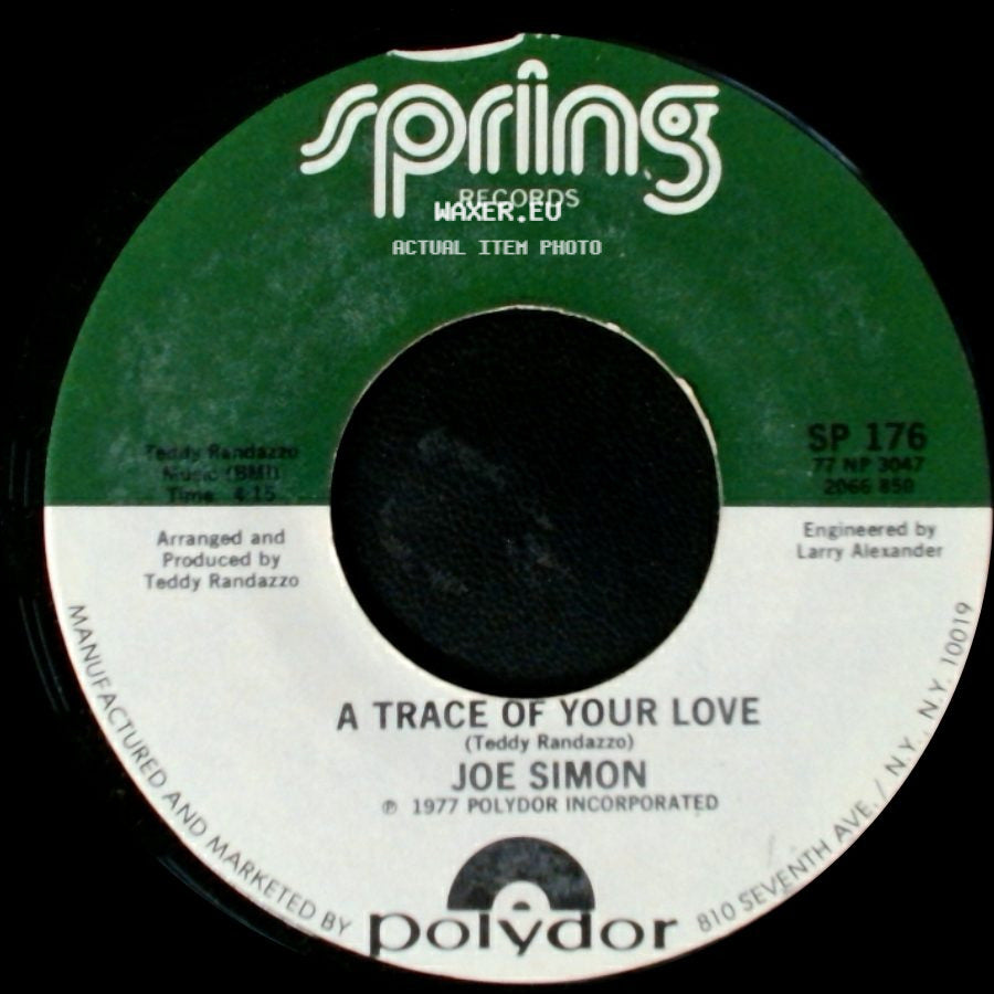 Joe Simon - One Step At A Time / A Trace Of Your Love side B