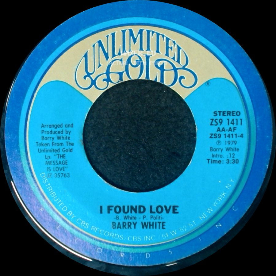 Barry White - I Found Love / Love Ain't Easy side A