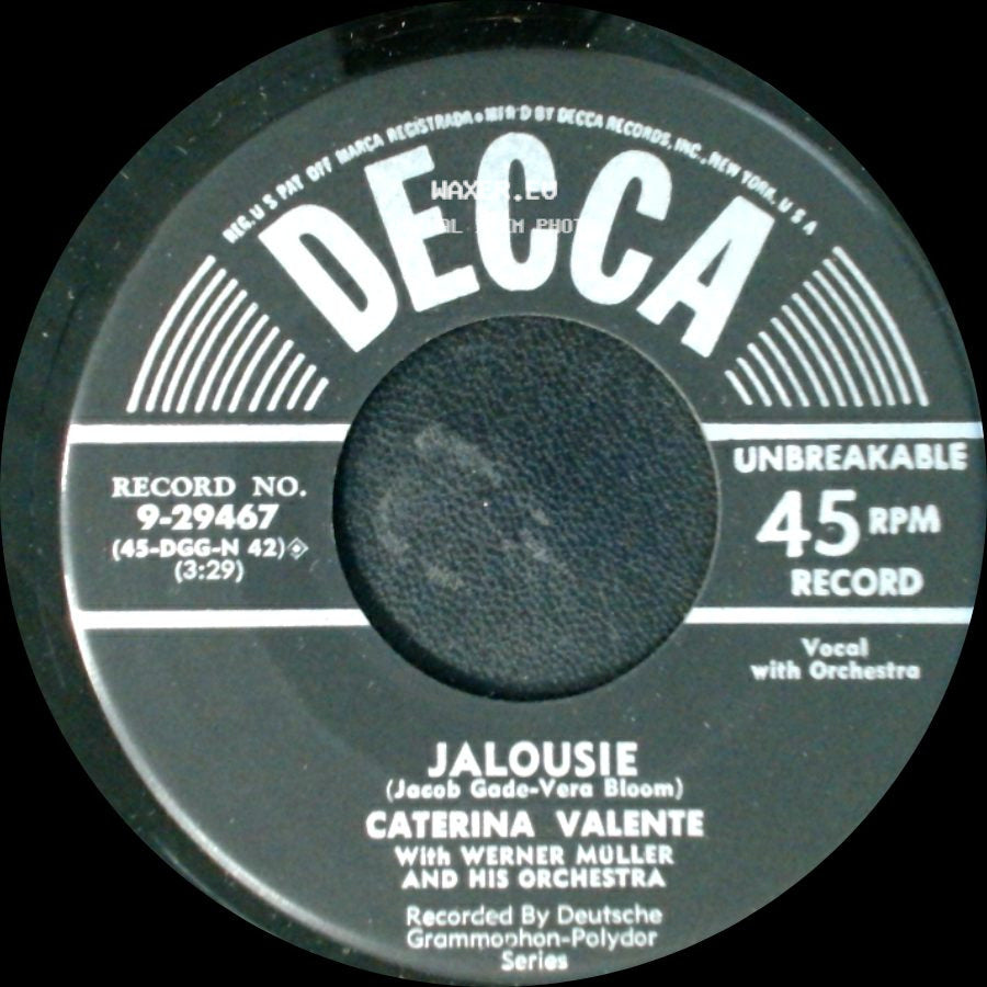 Caterina Valente - Jalousie / The Breeze And I (Andalucia) side A