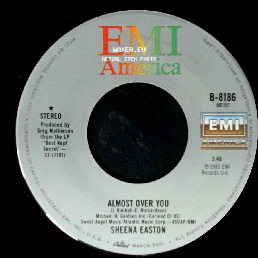 Sheena Easton - I Don't Need Your Word / Almost Over You side B
