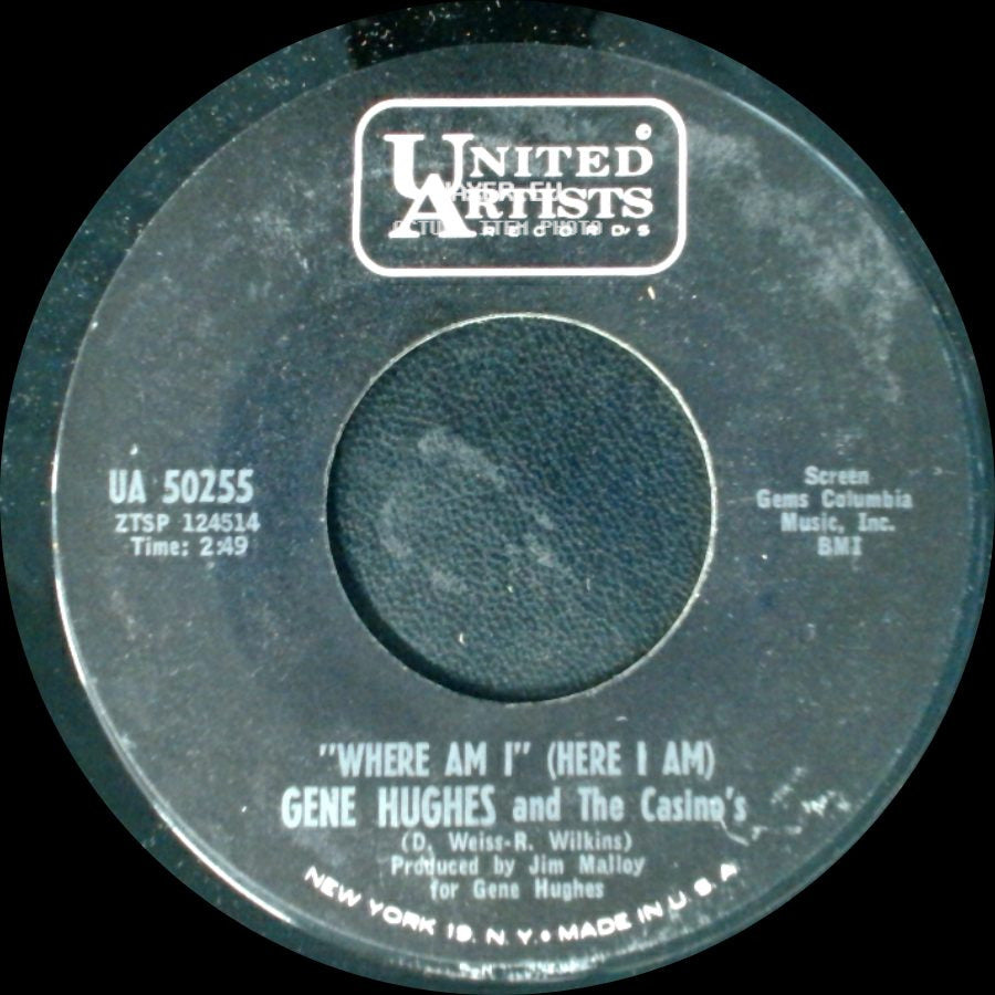 Gene Hughes And The Casino's - Peggy / Where Am I" (Here I Am) side B