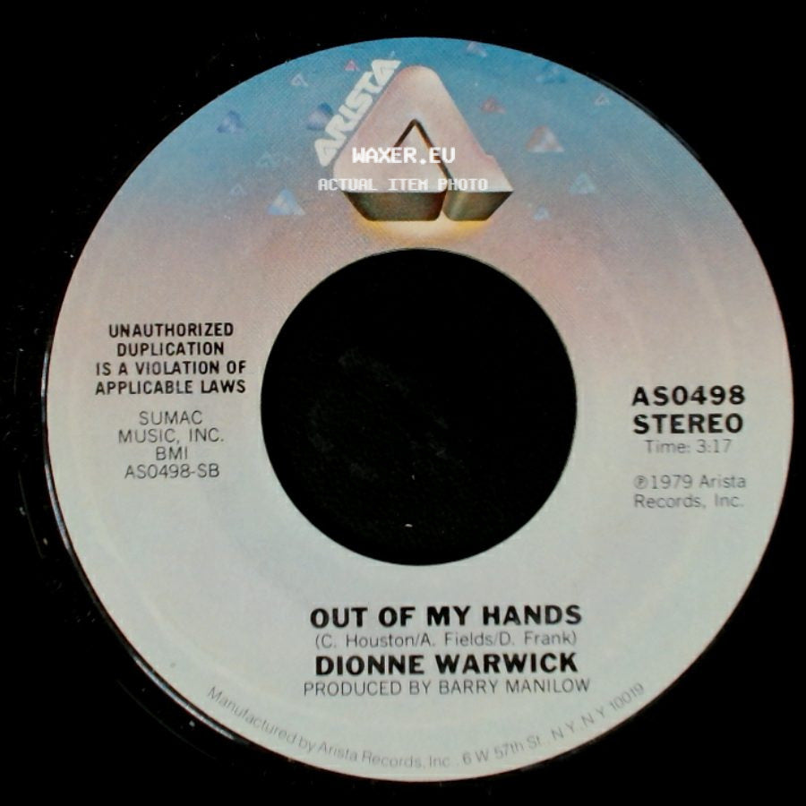 Dionne Warwick - Out Of My Hands / After You side A