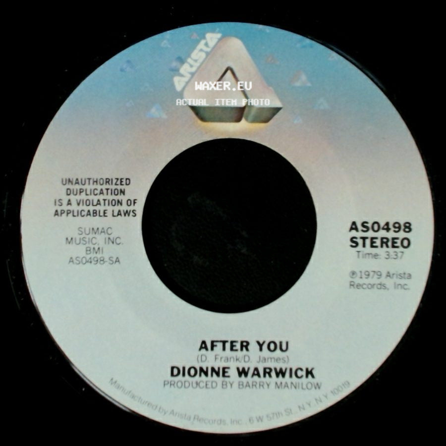 Dionne Warwick - Out Of My Hands / After You side B