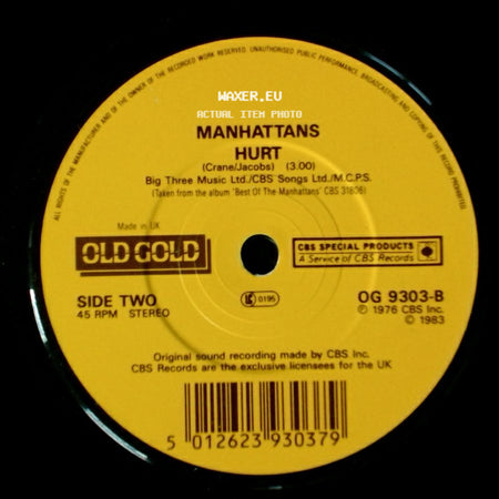 Manhattans - Kiss And Say Goodbye / Hurt side B
