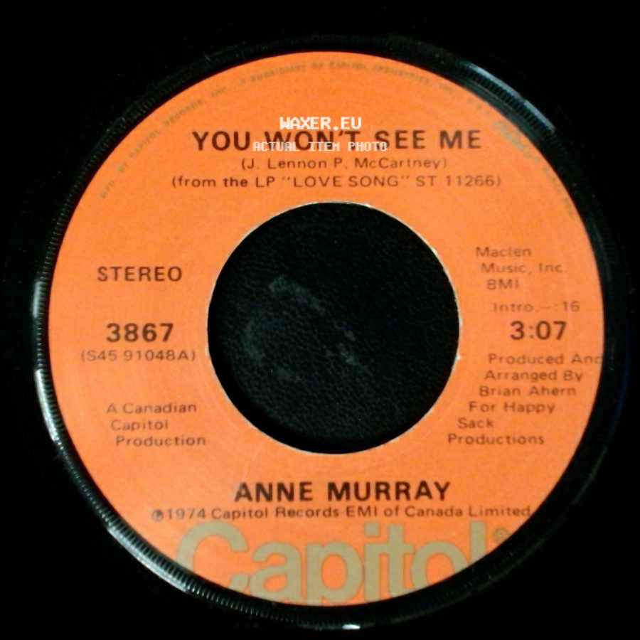 Anne Murray - You Won't See Me / He Thinks I Still Care side A