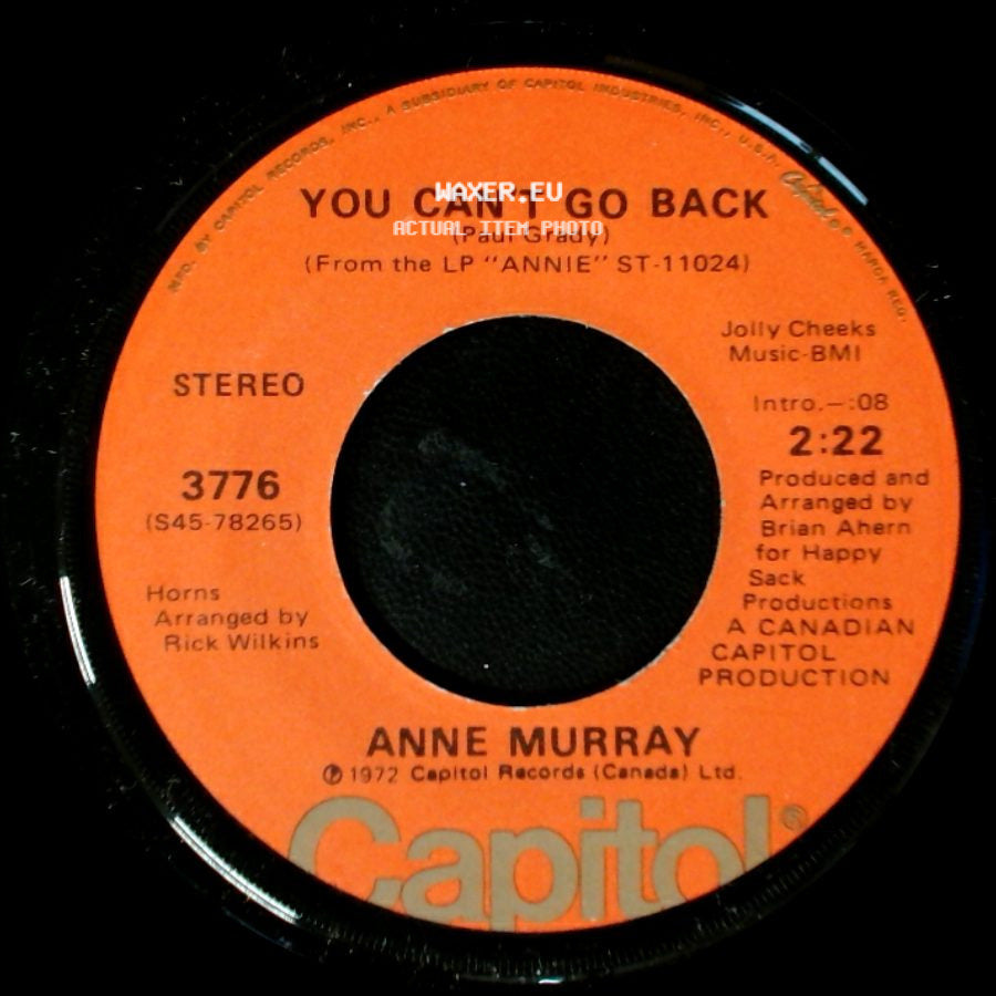 Anne Murray - Love Song / You Can't Go Back side B