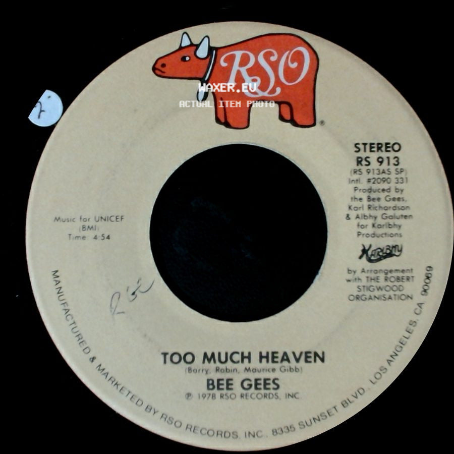 Bee Gees - Rest Your Love On Me / Too Much Heaven side B